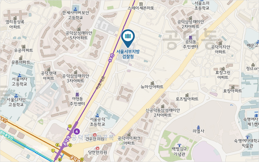 서울서부지방검찰청 위치안내지도
